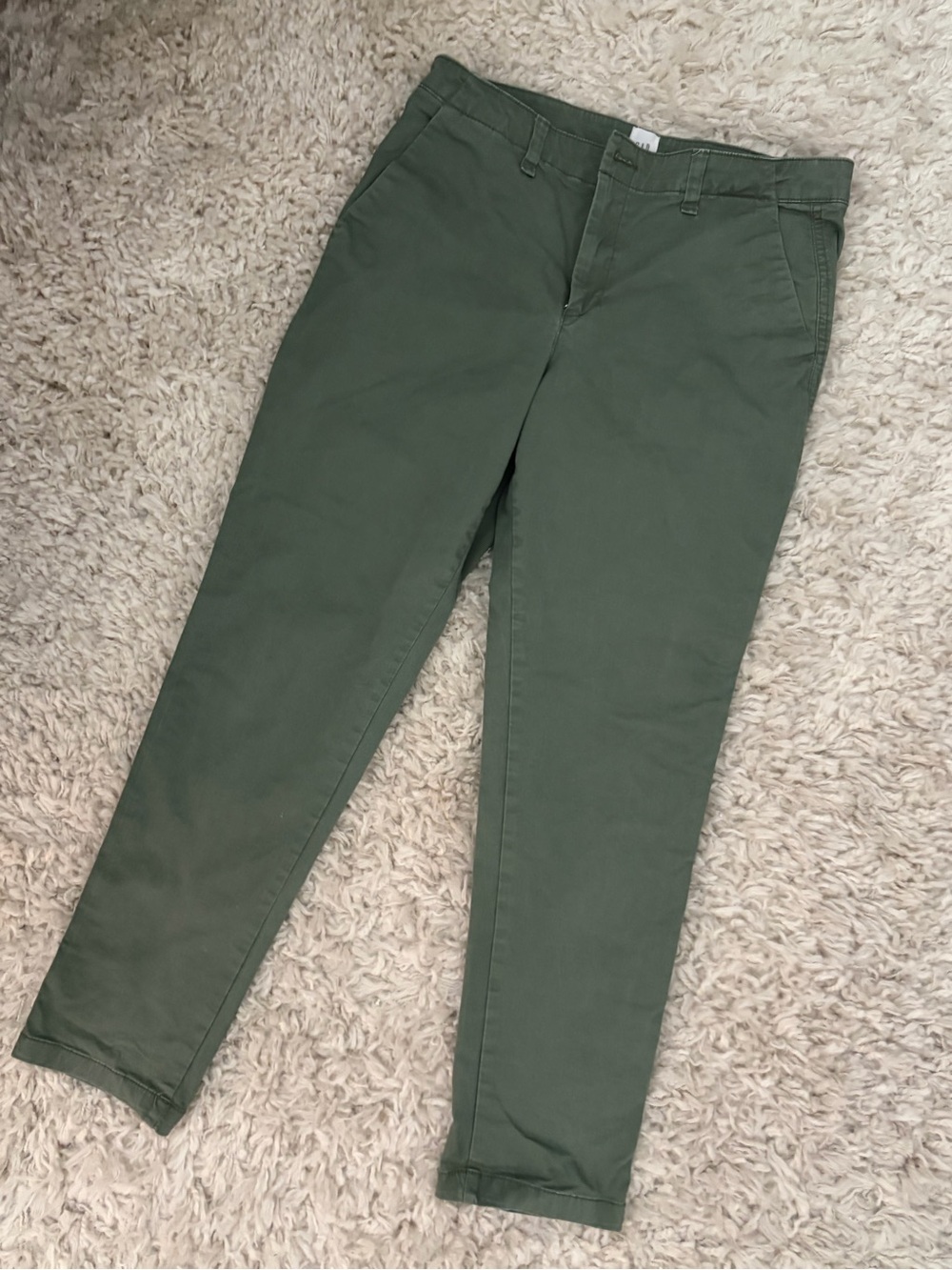 Women’s Olive Green Casual Chino Pants